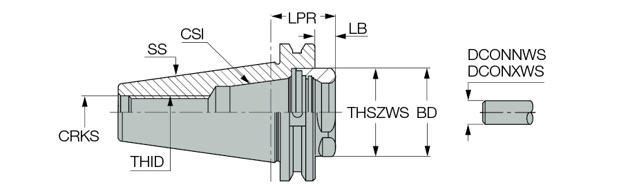 DIN69871 50 ER32 SHORT